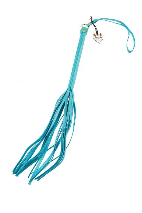 Голубая кожаная плеть - 50 см. - Pecado - купить с доставкой в Бердске