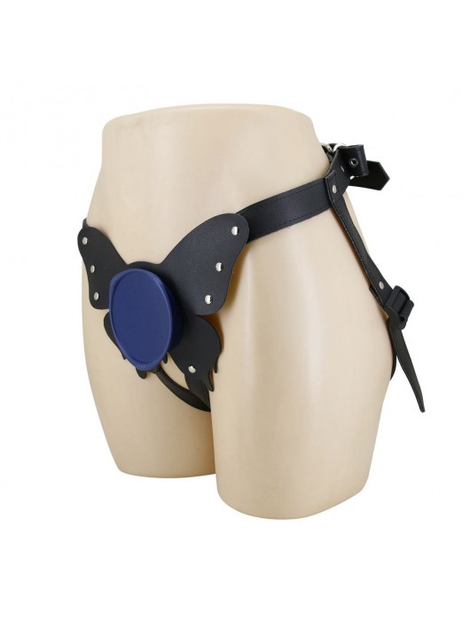 Синие трусики харнесс с платформой Caludio II - Baile - купить с доставкой в Бердске