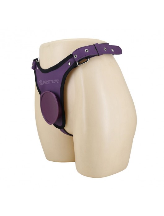 Фиолетовые трусики харнесс с платформой Caludio III - Baile - купить с доставкой в Бердске
