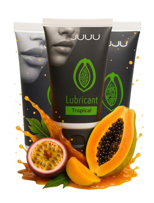 Набор из 3 съедобных лубрикантов JUJU со вкусом тропических фруктов - JuJu - купить с доставкой в Бердске