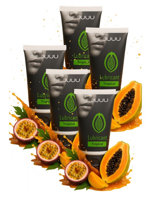 Набор из 5 съедобных лубрикантов JUJU со вкусом тропических фруктов - JuJu - купить с доставкой в Бердске