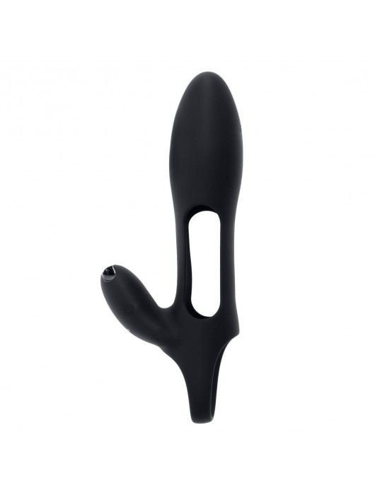 Черная насадка на пенис с вибрацией Nautilus - Zero Tolerance - в Бердске купить с доставкой