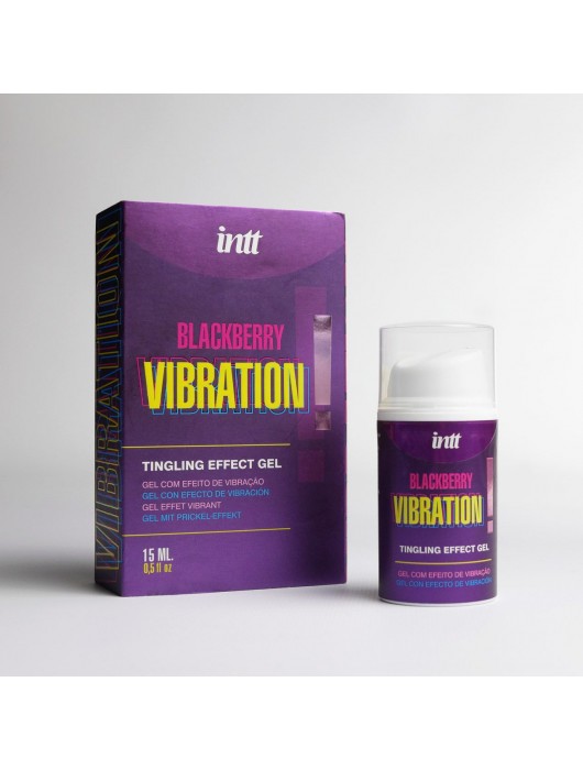 Стимулирующий гель с эффектом вибрации Blackberry Vibration - 15 мл. - INTT - купить с доставкой в Бердске