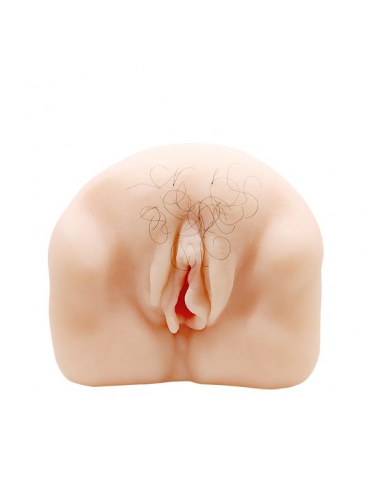 Телесный мастурбатор-вагина с оволосением и вибрацией - Baile - в Бердске купить с доставкой