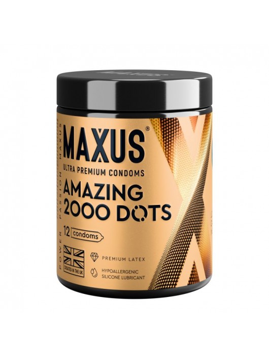 Точечные презервативы MAXUS 2000 Amazing Dots с железным кейсом - 12 шт. - Maxus - купить с доставкой в Бердске