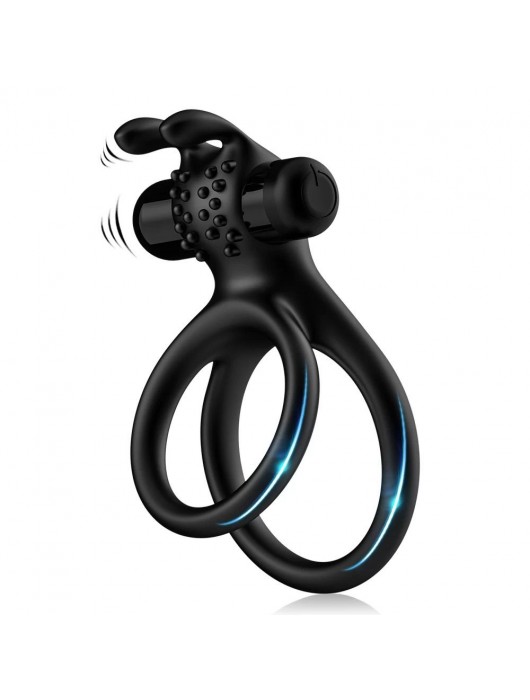 Черное эрекционное виброкольцо с подхватом мошонки Stay Hard - Boys of Toys - в Бердске купить с доставкой