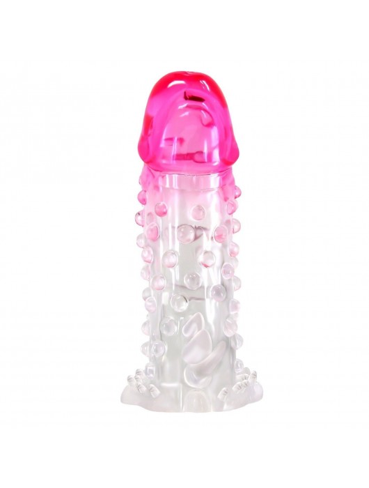 Прозрачно-розовая насадка на пенис Wilford - 13,5 см. - Baile - в Бердске купить с доставкой