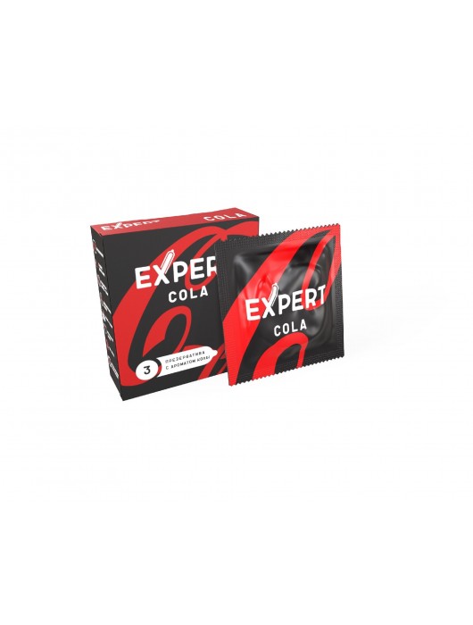 Презервативы с ароматом колы Expert Cola - 3 шт. - Expert - купить с доставкой в Бердске