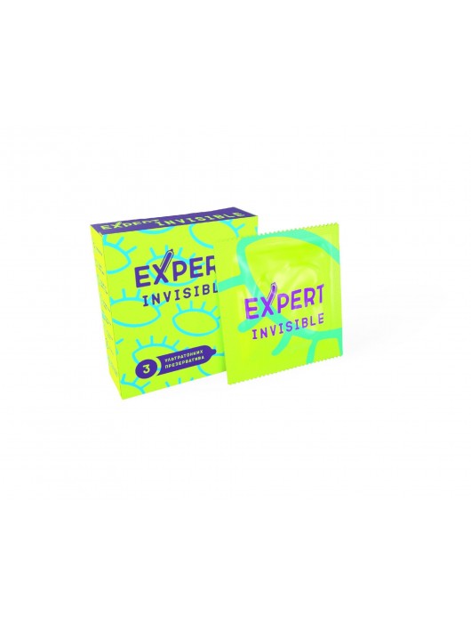 Ультратонкие презервативы Expert Invisible - 3 шт. - Expert - купить с доставкой в Бердске