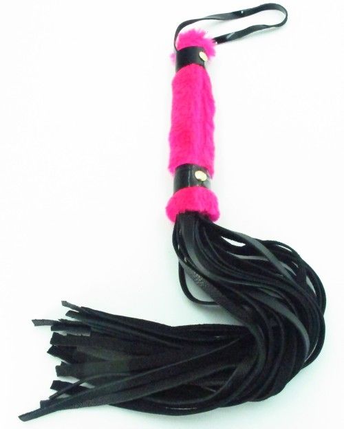 Нежная плеть с розовым мехом BDSM Light - 43 см. - БДСМ Арсенал - купить с доставкой в Бердске