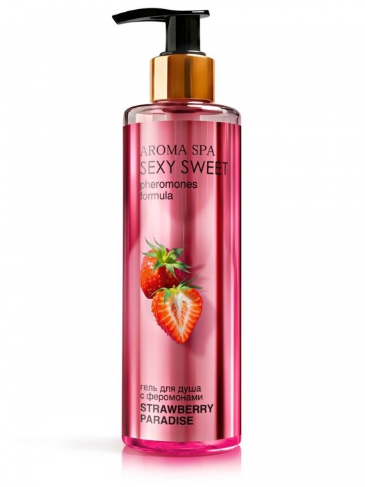 Гель для душа с феромонами и ароматом клубники Strawberry Paradise - 200 мл. -  - Магазин феромонов в Бердске