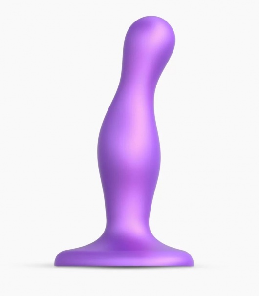 Фиолетовая насадка Strap-On-Me Dildo Plug Curvy size S - Strap-on-me - купить с доставкой в Бердске