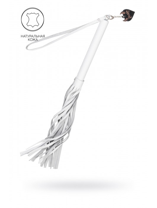 Белая кожаная плеть - 50 см. - Pecado - купить с доставкой в Бердске