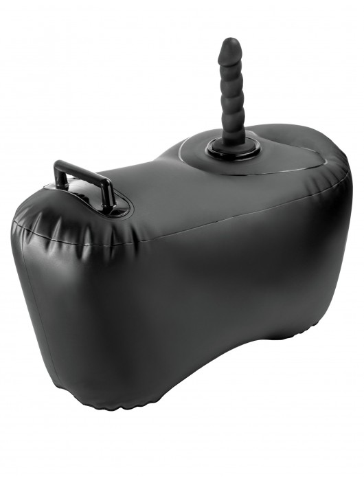 Черное надувное кресло с платформой для фиксации дилдо Body Dock Inflatable Love Seat - Pipedream - купить с доставкой в Бердске