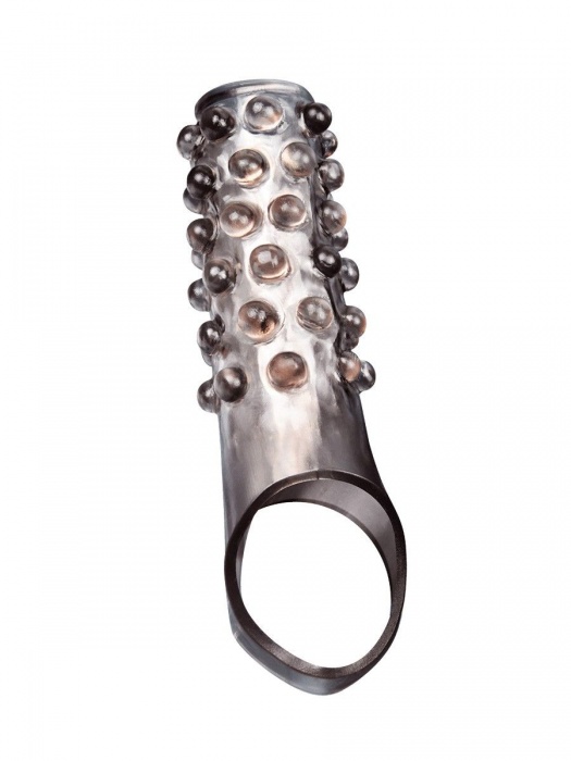 Дымчатая насадка на пенис с выпуклостями - 11 см. - Sex Expert - в Бердске купить с доставкой