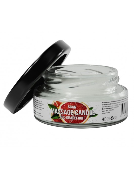 Массажная свеча «Красный грейпфрут» - 50 мл. - SGAN - купить с доставкой в Бердске
