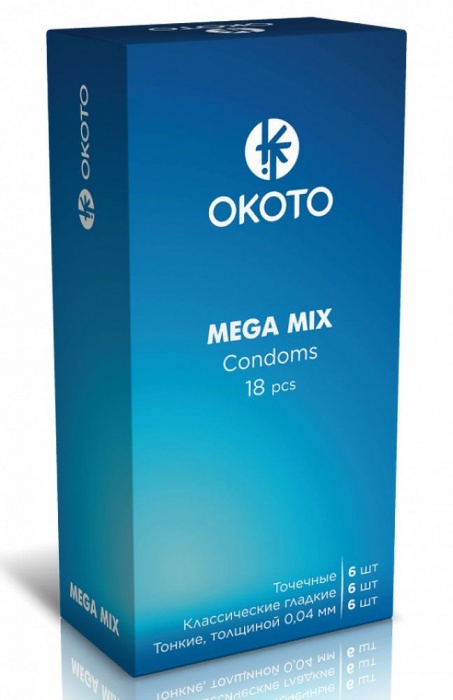 Презервативы OKOTO Mega Mix - 18 шт. - Sitabella - купить с доставкой в Бердске