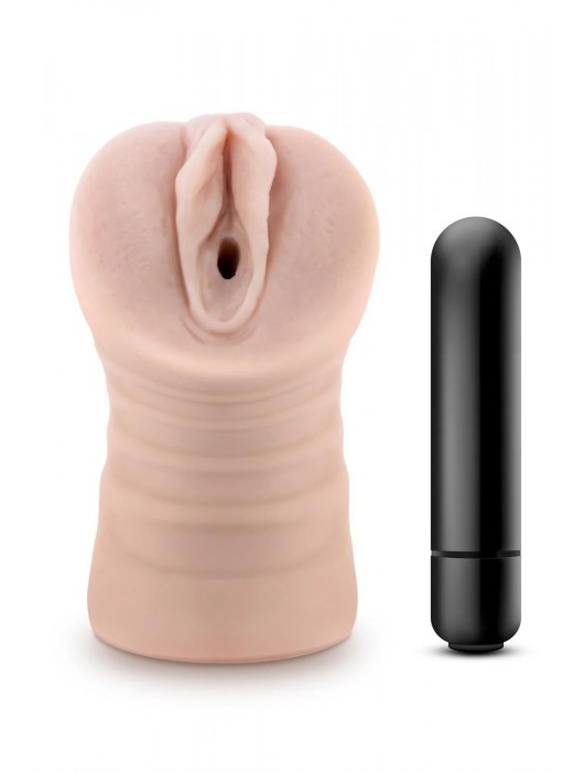 Телесный мастурбатор-вагина Ayumi с вибрацией - Blush Novelties - в Бердске купить с доставкой