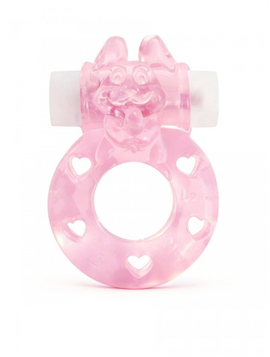 Розовое эрекционное виброкольцо в форме зайчика - 1137 - в Бердске купить с доставкой