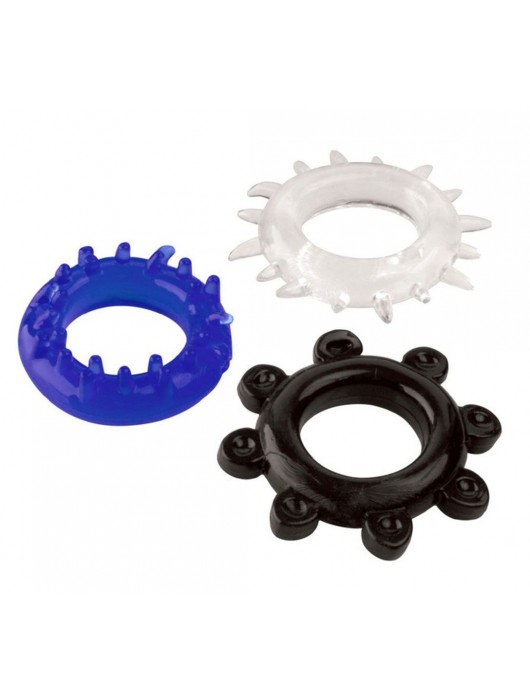 Набор из 3 эрекционных колец разного цвета и рельефа - Boys of Toys - в Бердске купить с доставкой