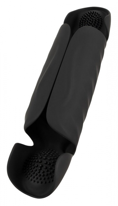 Черный вибромастурбатор с трехточечной стимуляцией Penis Trainer with 3 Point Stimulation - Orion - в Бердске купить с доставкой