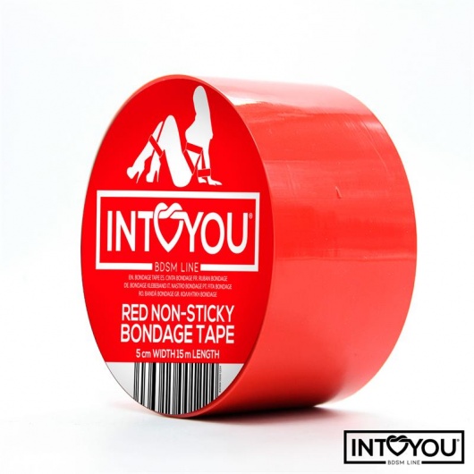 Красный скотч для фиксации Non-Sticky Bondage Tape - 15 м. - Intoyou - купить с доставкой в Бердске