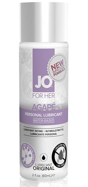 Лубрикант на водной основе для женщин JO AGAPE LUBRICANT ORIGINAL - 60 мл. - System JO - купить с доставкой в Бердске