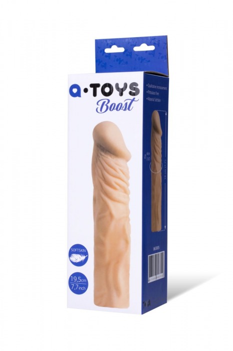 Насадка с ярко выраженной головкой и рельефным стволом - 19 см. - A-toys - в Бердске купить с доставкой