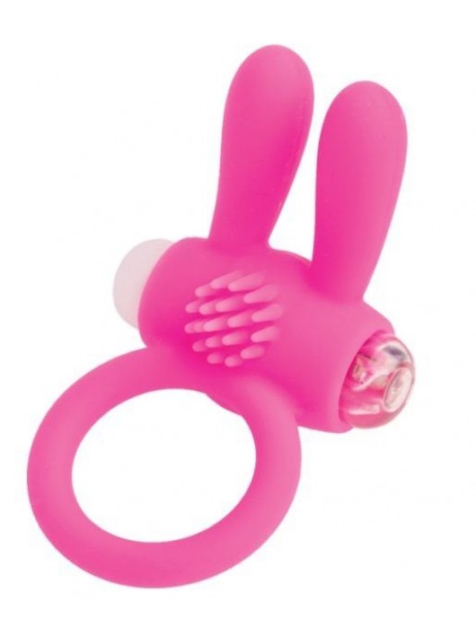 Розовое эрекционное виброкольцо A-toys с ушками - A-toys - в Бердске купить с доставкой