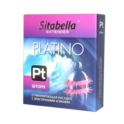 Стимулирующая насадка со спиралью из усиков Platino  Шторм - Sitabella - купить с доставкой в Бердске