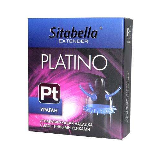 Стимулирующая насадка с усиками и шипиками Platino  Ураган - Sitabella - купить с доставкой в Бердске