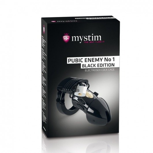 Пояс верности с электростимуляцией Mystim Pubic Enemy No1 Black Edition - MyStim - купить с доставкой в Бердске
