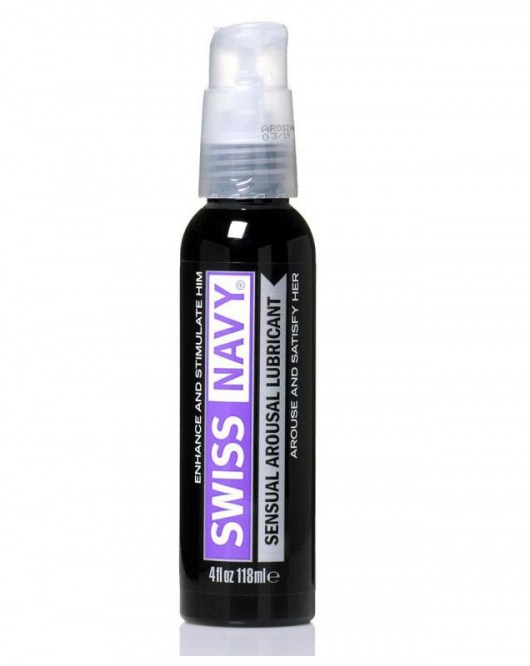 Возбуждающий гель-лубрикант на водной основе Sensual Arousal Lubricant  - 118 мл. - Swiss navy - купить с доставкой в Бердске