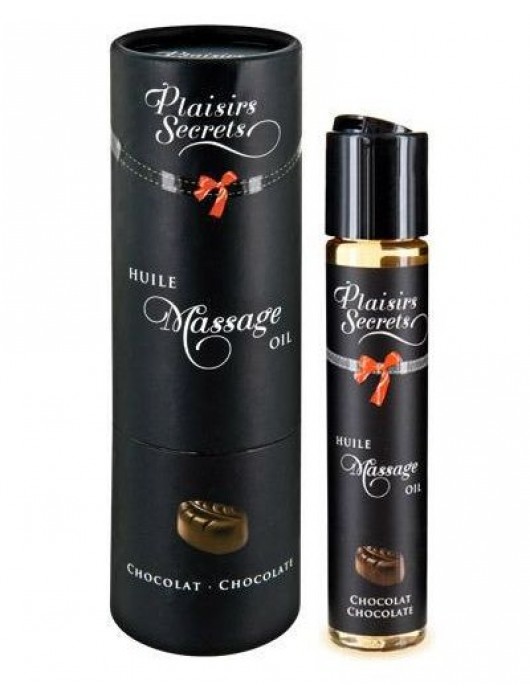 Массажное масло с ароматом шоколада Huile de Massage Gourmande Chocolat - 59 мл. - Plaisir Secret - купить с доставкой в Бердске
