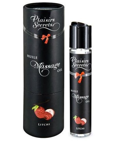 Массажное масло с ароматом личи Huile de Massage Gourmande Litchi - 59 мл. - Plaisir Secret - купить с доставкой в Бердске