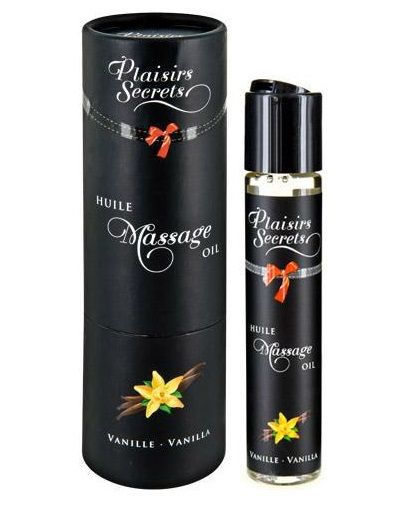 Массажное масло с ароматом ванили Huile de Massage Gourmande Vanille - 59 мл. - Plaisir Secret - купить с доставкой в Бердске