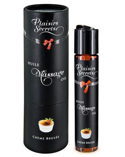 Массажное масло с ароматом крем брюле Huile de Massage Gourmande Creme Brulée - 59 мл. - Plaisir Secret - купить с доставкой в Бердске