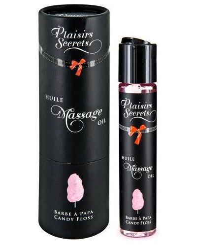 Массажное масло с ароматом сладкой ваты Huile de Massage Gourmande Barbe à Papa - 59 мл. - Plaisir Secret - купить с доставкой в Бердске