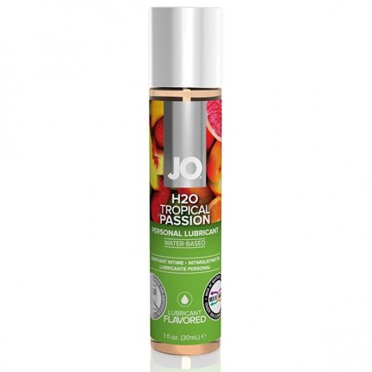 Смазка с ароматом тропических фруктов JO Flavored Tropical Passion - 30 мл. - System JO - купить с доставкой в Бердске