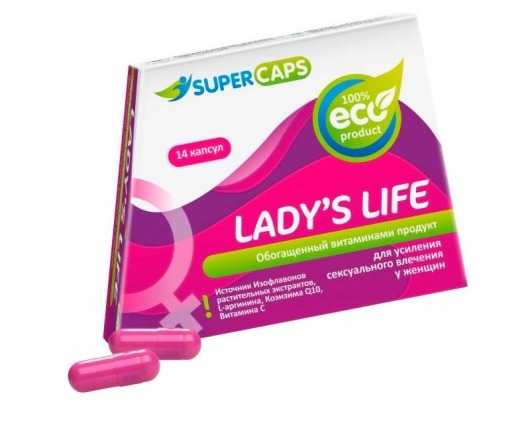 Возбуждающие капсулы Ladys Life - 14 капсул (0,35 гр.) - SuperCaps - купить с доставкой в Бердске