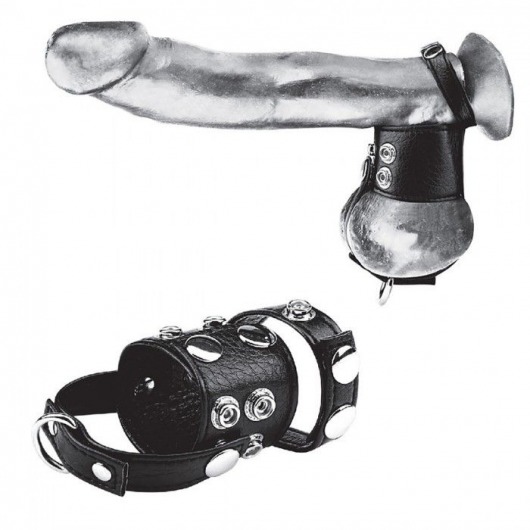 Утяжка на пенис и мошонку Cock Ring With 1.5  Ball Stretcher And Optional Weight Ring - BlueLine - купить с доставкой в Бердске