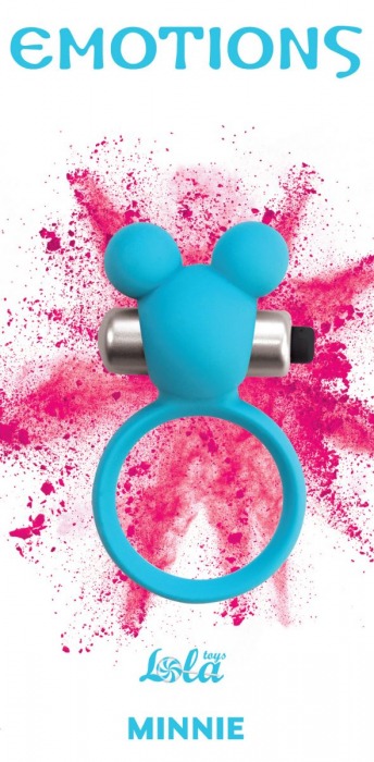 Голубое эрекционное виброколечко Emotions Minnie Breeze - Lola Games - в Бердске купить с доставкой