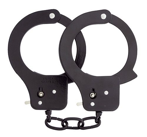 Чёрные наручники из листового металла BONDX METAL CUFFS BLACK - Dream Toys - купить с доставкой в Бердске