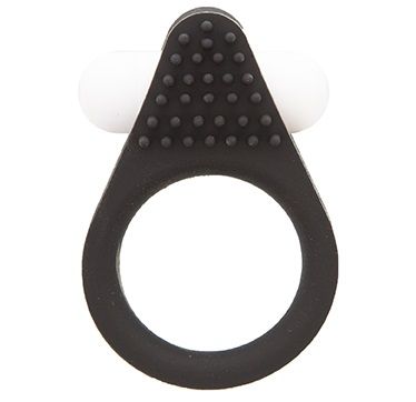 Чёрное эрекционное кольцо LIT-UP SILICONE STIMU RING 1 BLACK - Dream Toys - в Бердске купить с доставкой