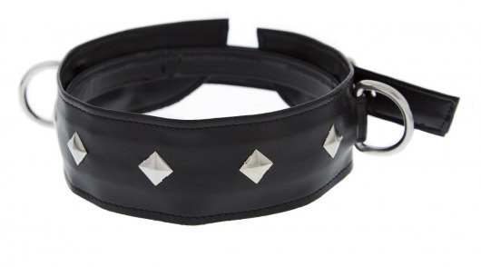 Полиуретановый ошейник с пуклями и D-кольцами Collar with Studs - Blush Novelties - купить с доставкой в Бердске