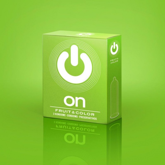 Цветные ароматизированные презервативы ON) Fruit   Color - 3 шт. - ON) - купить с доставкой в Бердске