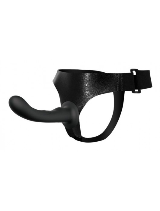 Страпон с изогнутой головкой Ultra Harness Curvy Dildo - 15,8 см. - Baile - купить с доставкой в Бердске