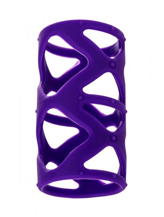 Фиолетовая насадка-сетка на пенис - 7,5 см. - A-toys - в Бердске купить с доставкой