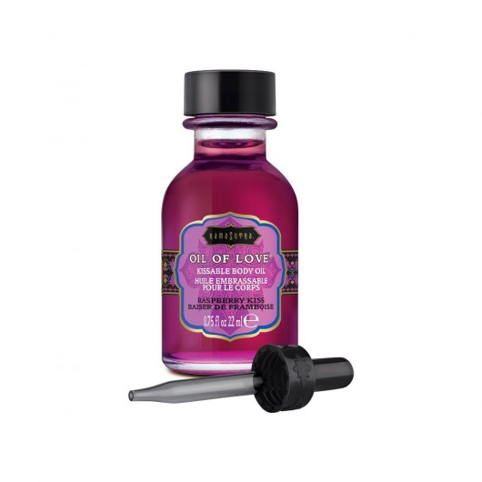 Масло для ласк с ароматом малины Oil of Love Raspberry Kiss - 22 мл. - Kama Sutra - купить с доставкой в Бердске
