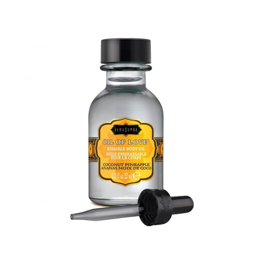 Масло для ласк с ароматом кокоса и ананаса Oil of Love Coconut Pineapple - 22 мл. - Kama Sutra - купить с доставкой в Бердске